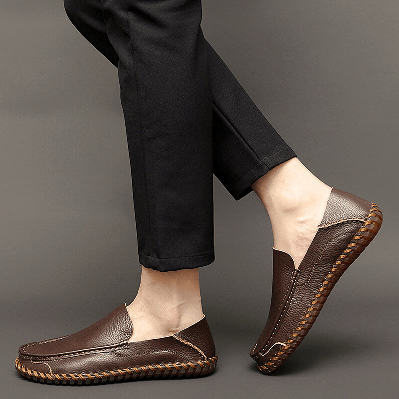 MEN'S HANDMADE SUEDE SLIP - ON SUMMER LOAFERS - Zarino Newstyle
