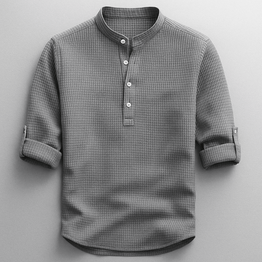 MEN'S HENLEY COLLAR RELAXED CASUAL SHIRTS - Zarino Newstyle
