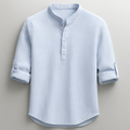 MEN'S HENLEY COLLAR RELAXED CASUAL SHIRTS - Zarino Newstyle