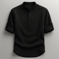 MEN'S HENLEY COLLAR RELAXED CASUAL SHIRTS - Zarino Newstyle