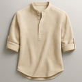 MEN'S HENLEY COLLAR RELAXED CASUAL SHIRTS - Zarino Newstyle