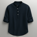 MEN'S HENLEY COLLAR RELAXED CASUAL SHIRTS - Zarino Newstyle