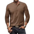 MEN'S HENLEY LONG SLEEVE SHIRT - Zarino Newstyle