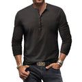 MEN'S HENLEY LONG SLEEVE SHIRT - Zarino Newstyle