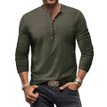 MEN'S HENLEY LONG SLEEVE SHIRT - Zarino Newstyle