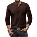 MEN'S HENLEY LONG SLEEVE SHIRT - Zarino Newstyle