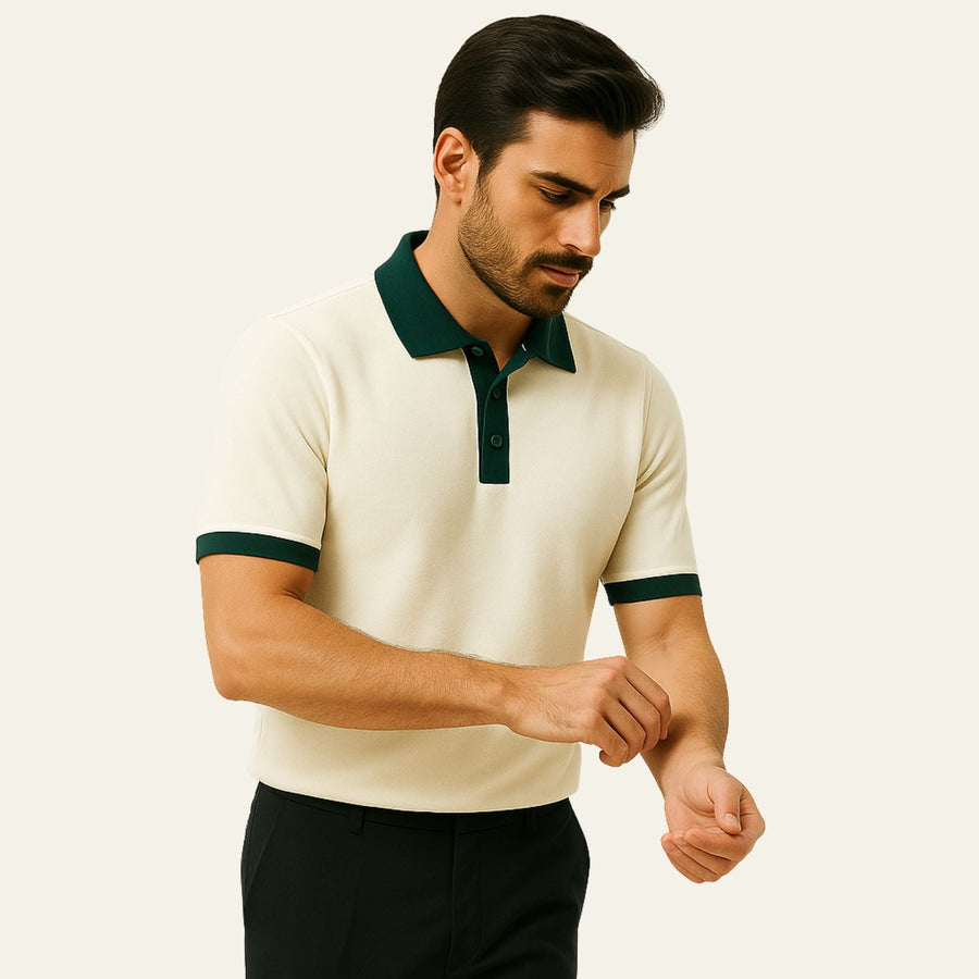 MEN'S HERITAGE CONTRAST TRIM SUMMER POLO SHIRT - Zarino Newstyle