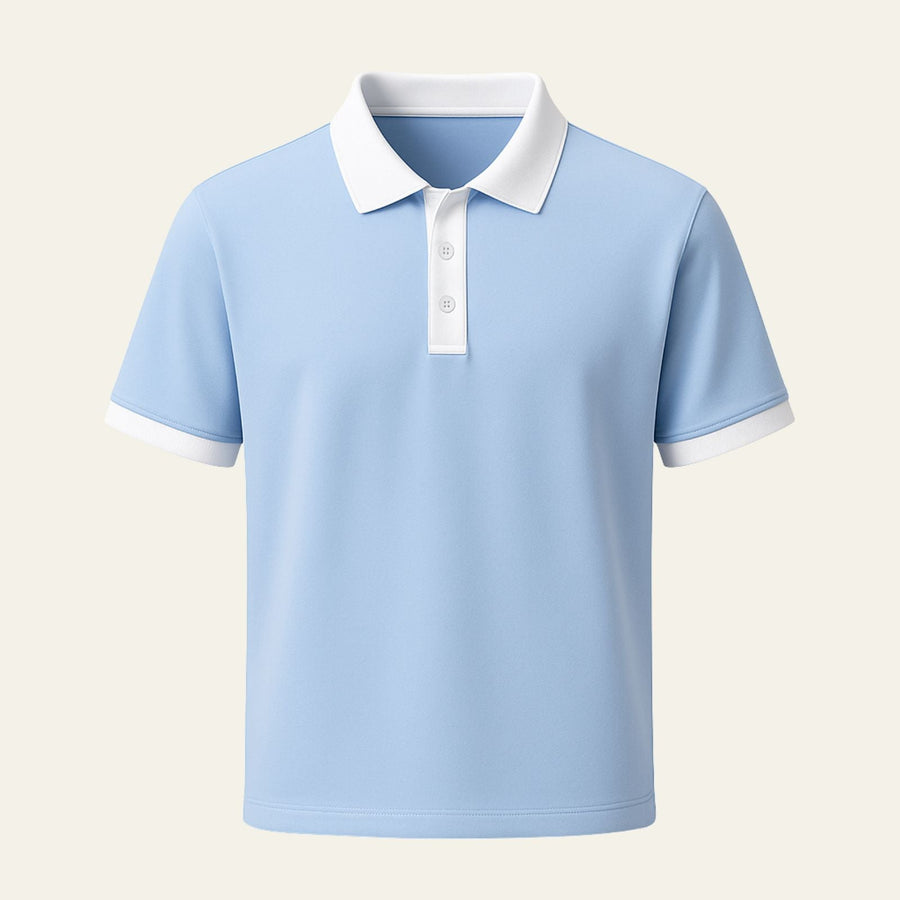 MEN'S HERITAGE CONTRAST TRIM SUMMER POLO SHIRT - Zarino Newstyle