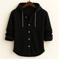 MEN'S LIGHTWEIGHT HOODED BUTTON - UP SUMMER SHIRT - Zarino Newstyle