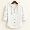 MEN'S LIGHTWEIGHT HOODED BUTTON - UP SUMMER SHIRT - Zarino Newstyle