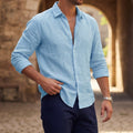 MEN'S LONG SLEEVE CASUAL BEACH SHIRT - Zarino Newstyle