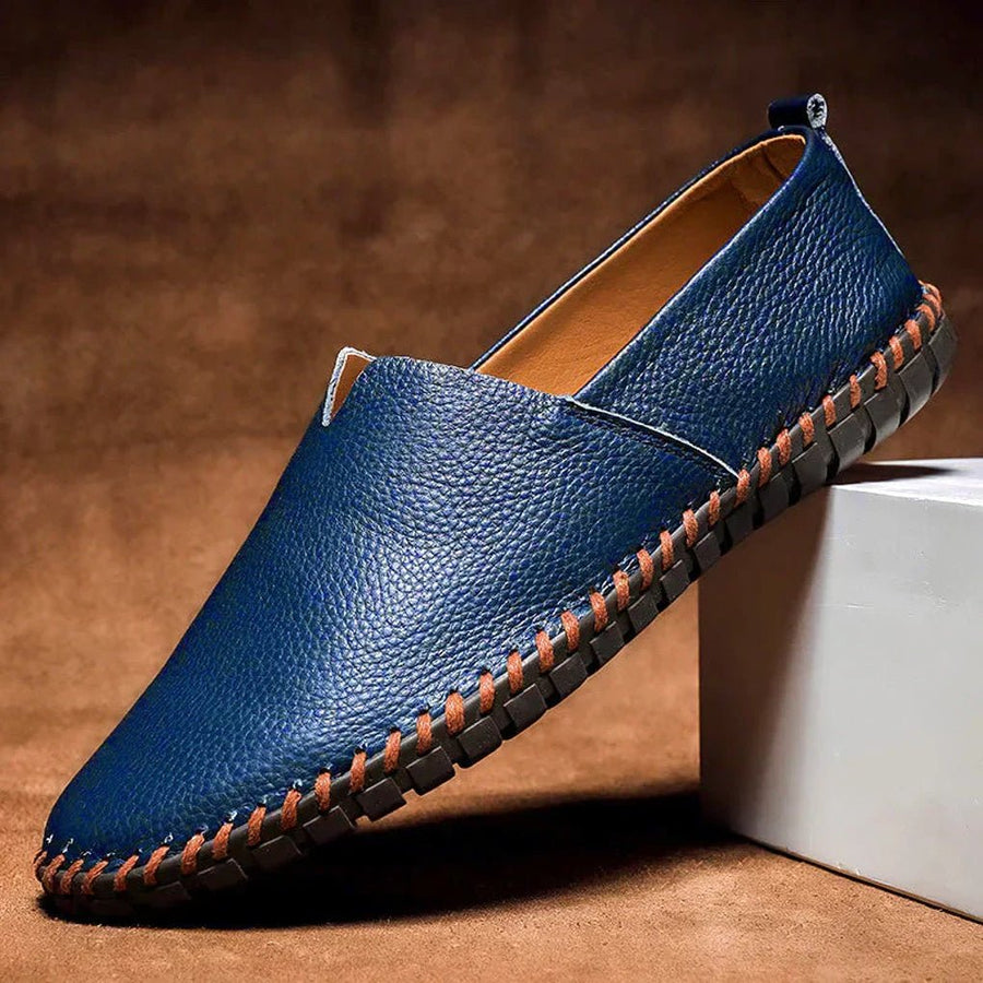 MEN'S MOCCASIN SLIP - ON LEATHER LOAFERS - Zarino Newstyle