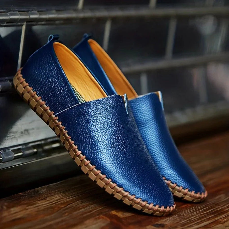 MEN'S MOCCASIN SLIP - ON LEATHER LOAFERS - Zarino Newstyle