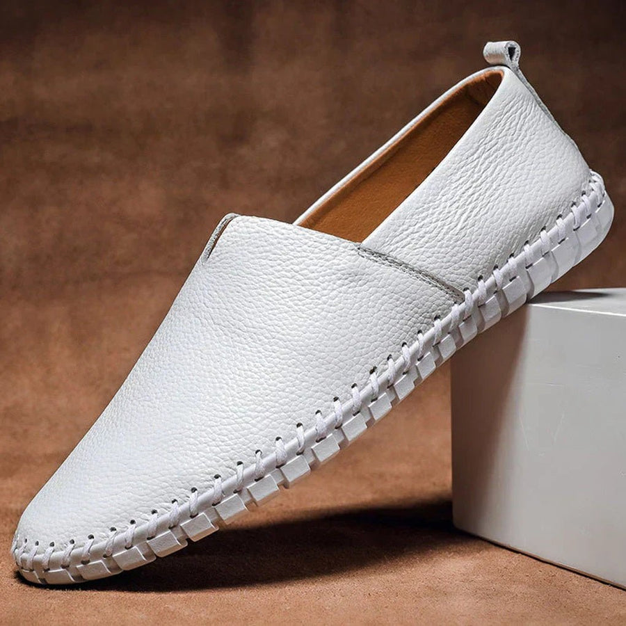 MEN'S MOCCASIN SLIP - ON LEATHER LOAFERS - Zarino Newstyle