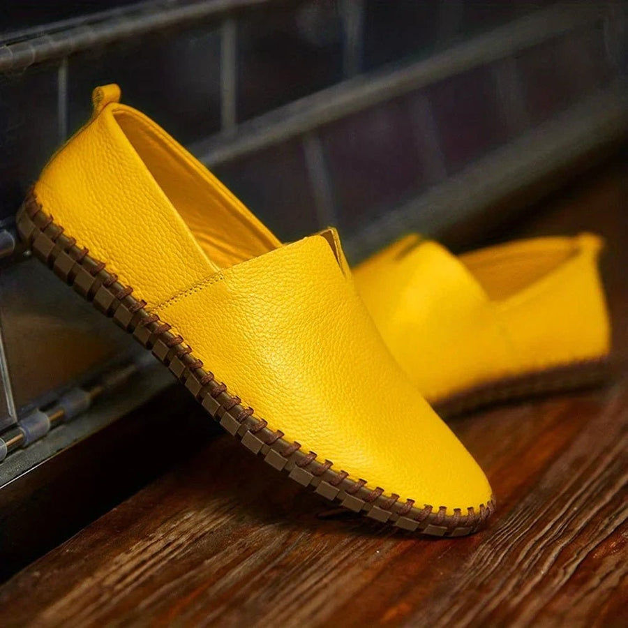MEN'S MOCCASIN SLIP - ON LEATHER LOAFERS - Zarino Newstyle