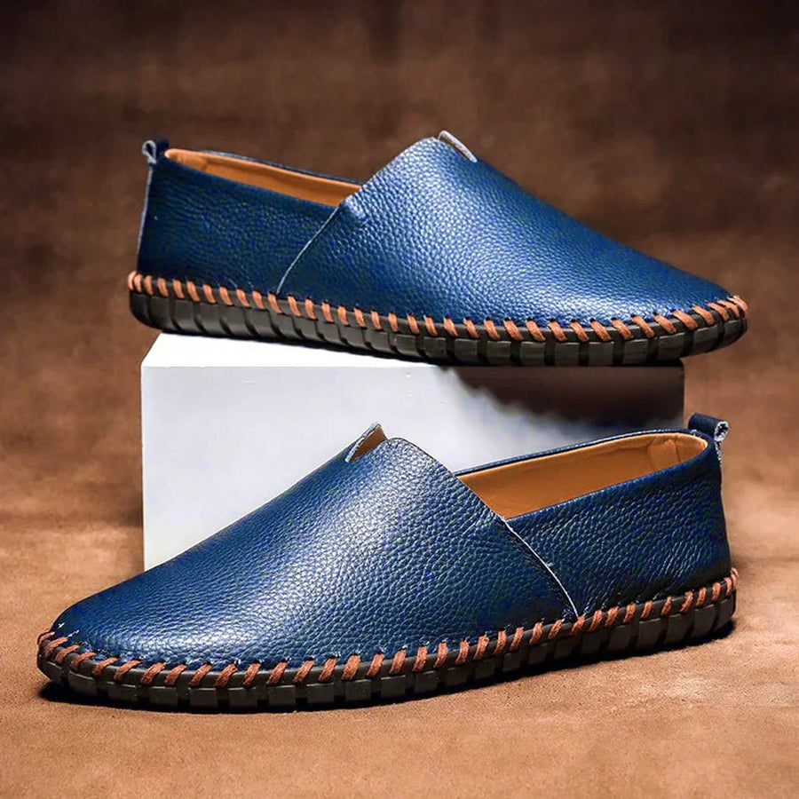 MEN'S MOCCASIN SLIP - ON LEATHER LOAFERS - Zarino Newstyle