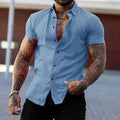 MEN'S MUSCLE FIT SUMMER SHIRT - Zarino Newstyle