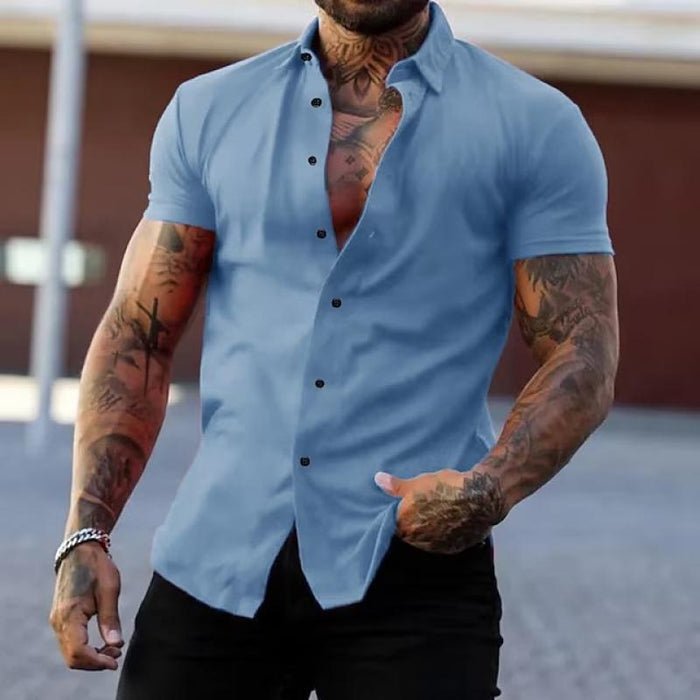 MEN'S MUSCLE FIT SUMMER SHIRT - Zarino Newstyle