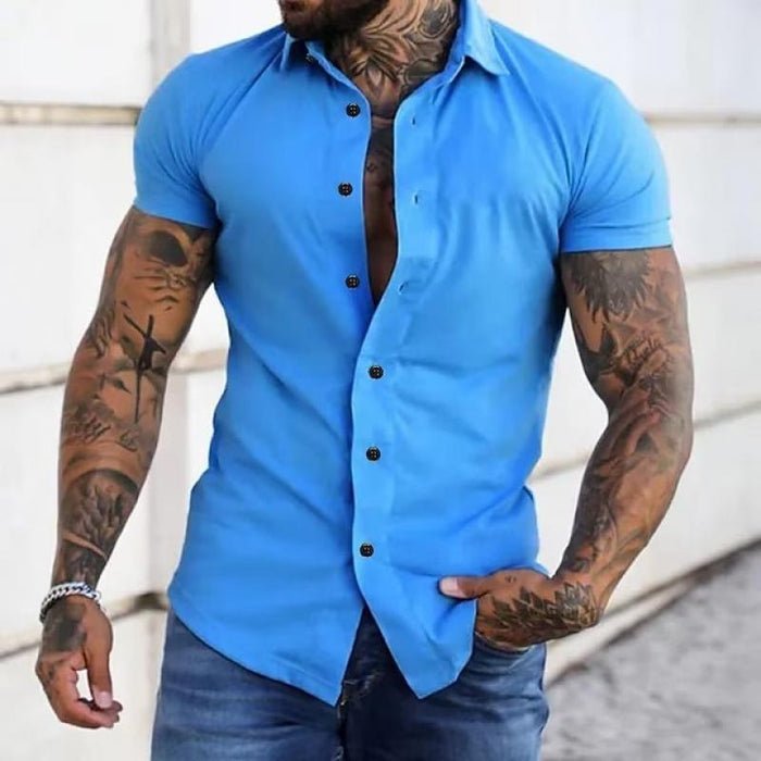 MEN'S MUSCLE FIT SUMMER SHIRT - Zarino Newstyle