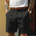 MEN'S PLEATED STRAIGHT CUT CHINO SUMMER SHORTS - Zarino Newstyle