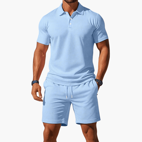 MEN'S POLO SHIRT AND SHORTS MATCHING SUMMER SET - Zarino Newstyle