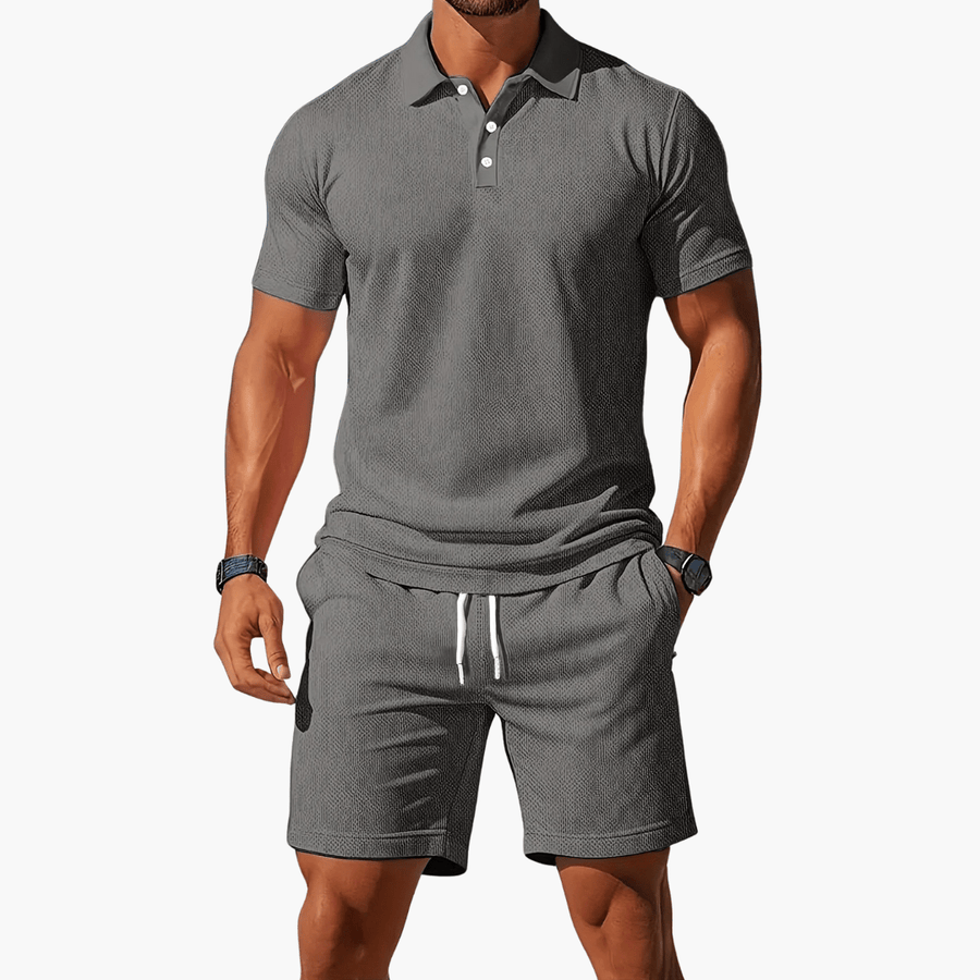 MEN'S POLO SHIRT AND SHORTS MATCHING SUMMER SET - Zarino Newstyle