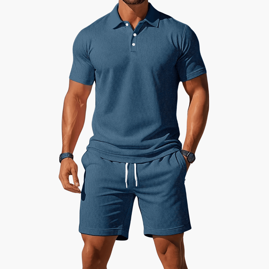 MEN'S POLO SHIRT AND SHORTS MATCHING SUMMER SET - Zarino Newstyle