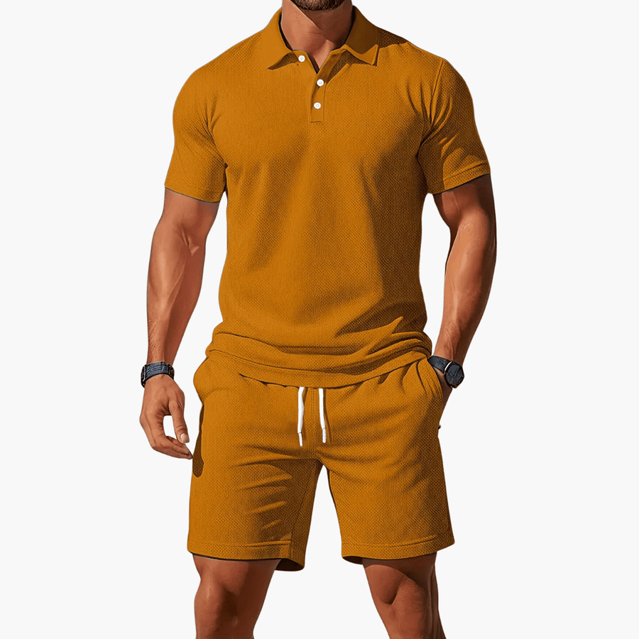 MEN'S POLO SHIRT AND SHORTS MATCHING SUMMER SET - Zarino Newstyle