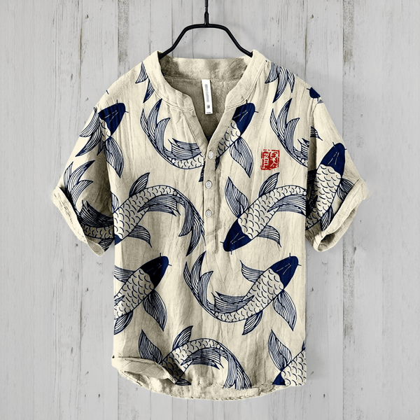 MEN'S PRINTED SUMMER RESORT SHIRT - Zarino Newstyle