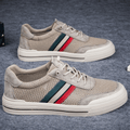MEN'S RETRO SPORT STRIPE LOW - TOP BREATHABLE MESH PANEL LACE - UP TRAINERS - Zarino Newstyle