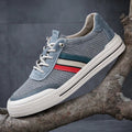 MEN'S RETRO SPORT STRIPE LOW - TOP BREATHABLE MESH PANEL LACE - UP TRAINERS - Zarino Newstyle