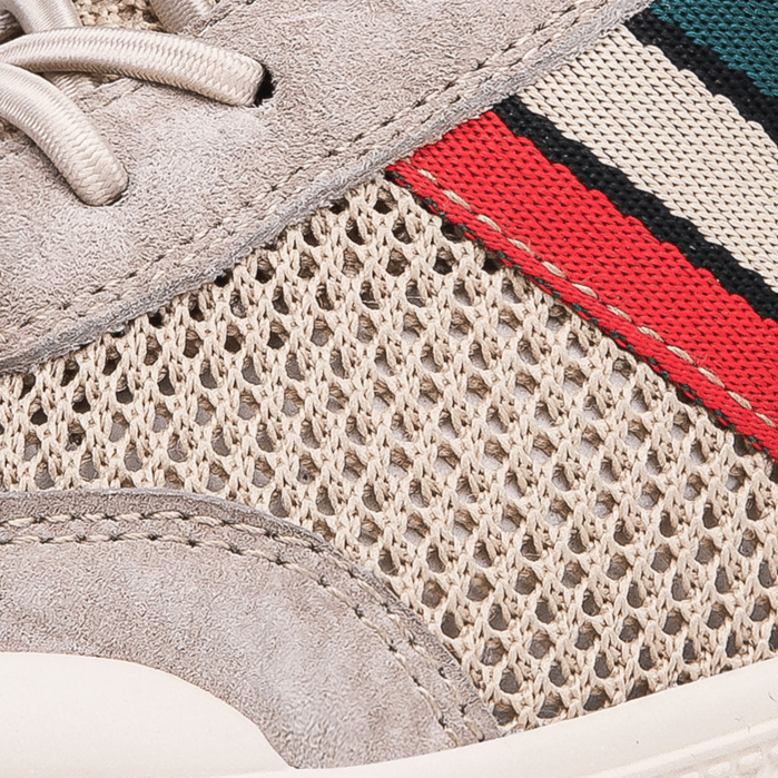 MEN'S RETRO SPORT STRIPE LOW - TOP BREATHABLE MESH PANEL LACE - UP TRAINERS - Zarino Newstyle