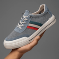 MEN'S RETRO SPORT STRIPE LOW - TOP BREATHABLE MESH PANEL LACE - UP TRAINERS - Zarino Newstyle