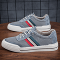 MEN'S RETRO SPORT STRIPE LOW - TOP BREATHABLE MESH PANEL LACE - UP TRAINERS - Zarino Newstyle