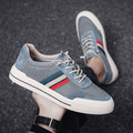 MEN'S RETRO SPORT STRIPE LOW - TOP BREATHABLE MESH PANEL LACE - UP TRAINERS - Zarino Newstyle