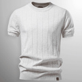 MEN'S RIBBED KNIT SUMMER T - SHIRT - Zarino Newstyle