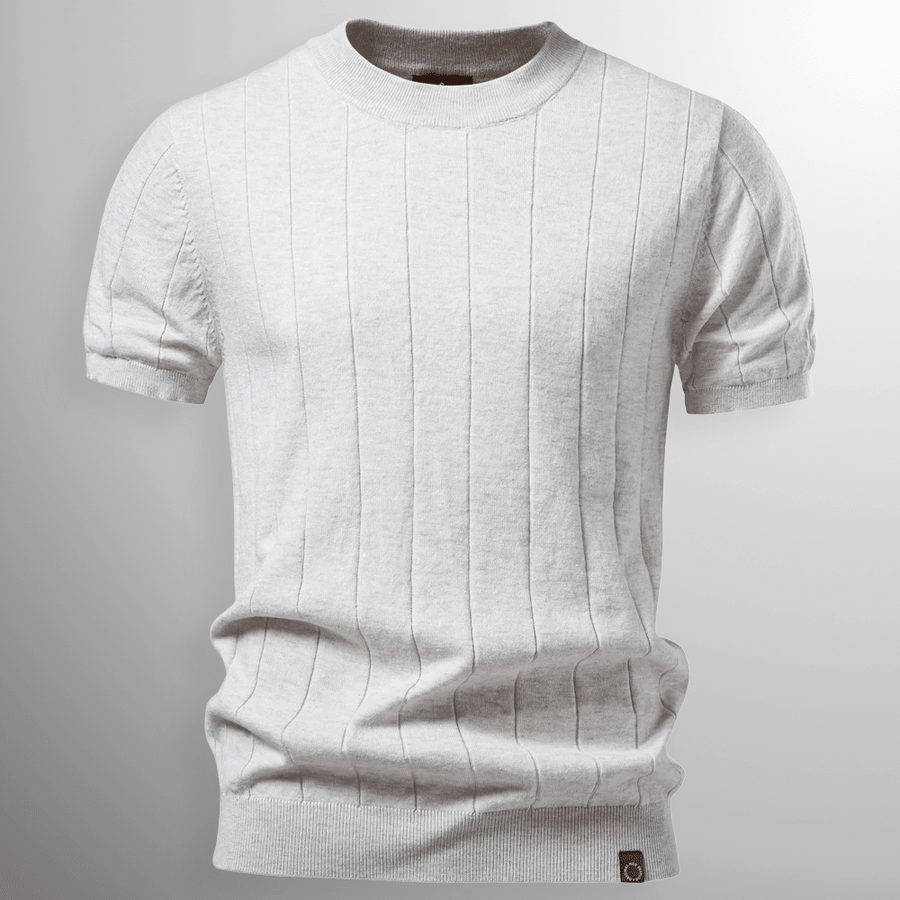 MEN'S RIBBED KNIT SUMMER T - SHIRT - Zarino Newstyle