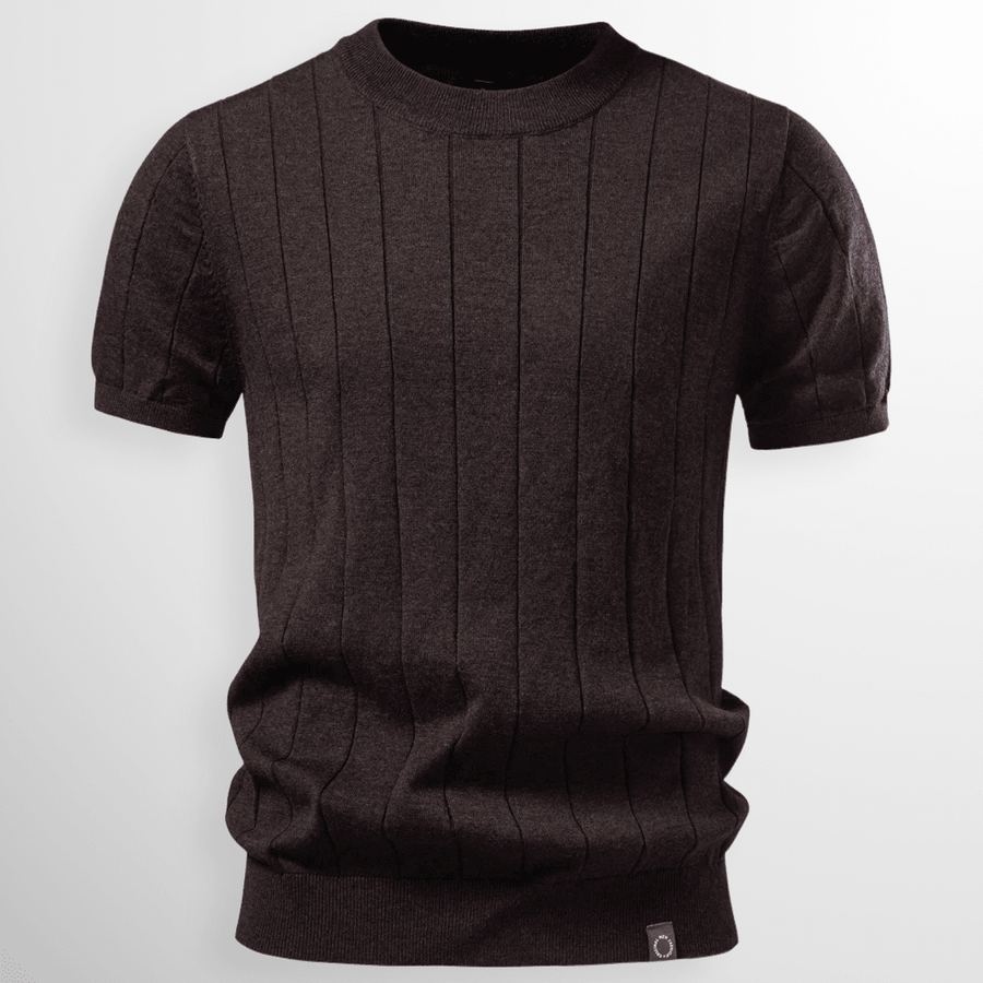 MEN'S RIBBED KNIT SUMMER T - SHIRT - Zarino Newstyle