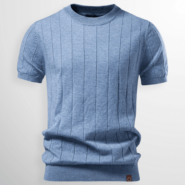 MEN'S RIBBED KNIT SUMMER T - SHIRT - Zarino Newstyle
