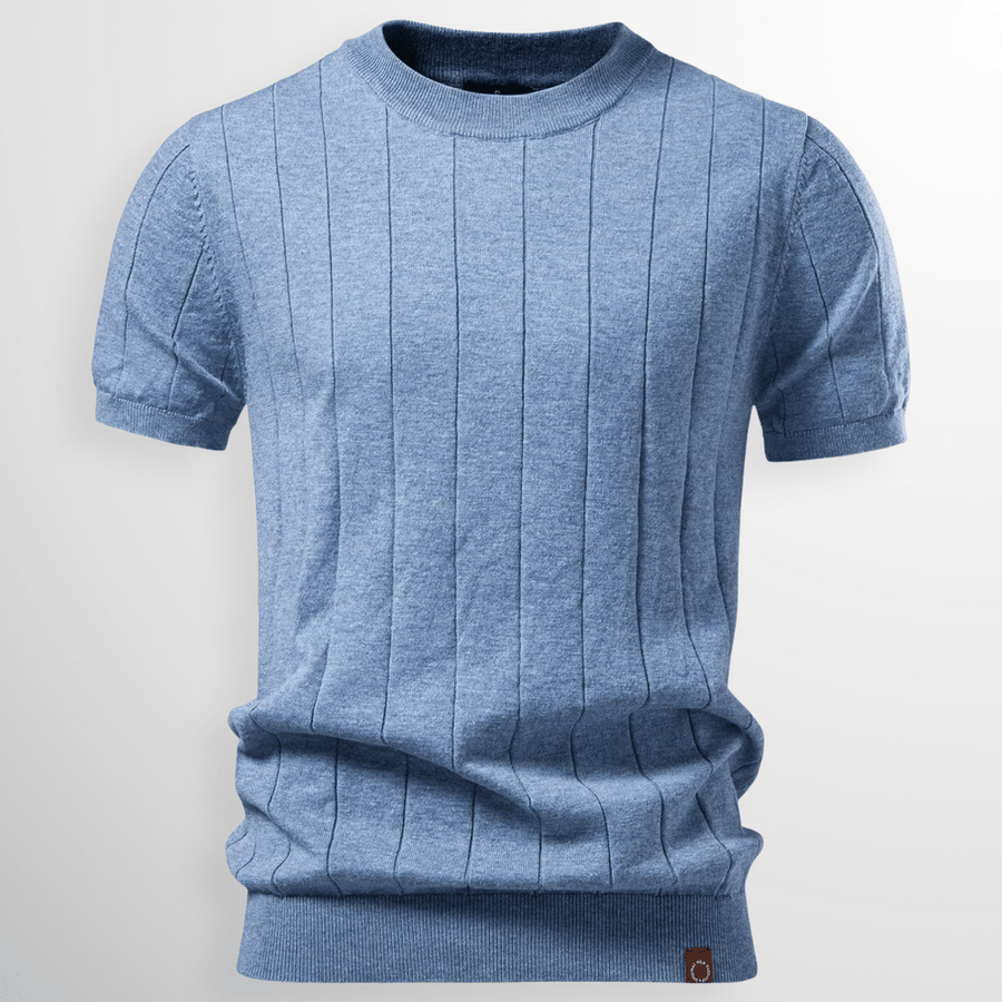 MEN'S RIBBED KNIT SUMMER T - SHIRT - Zarino Newstyle