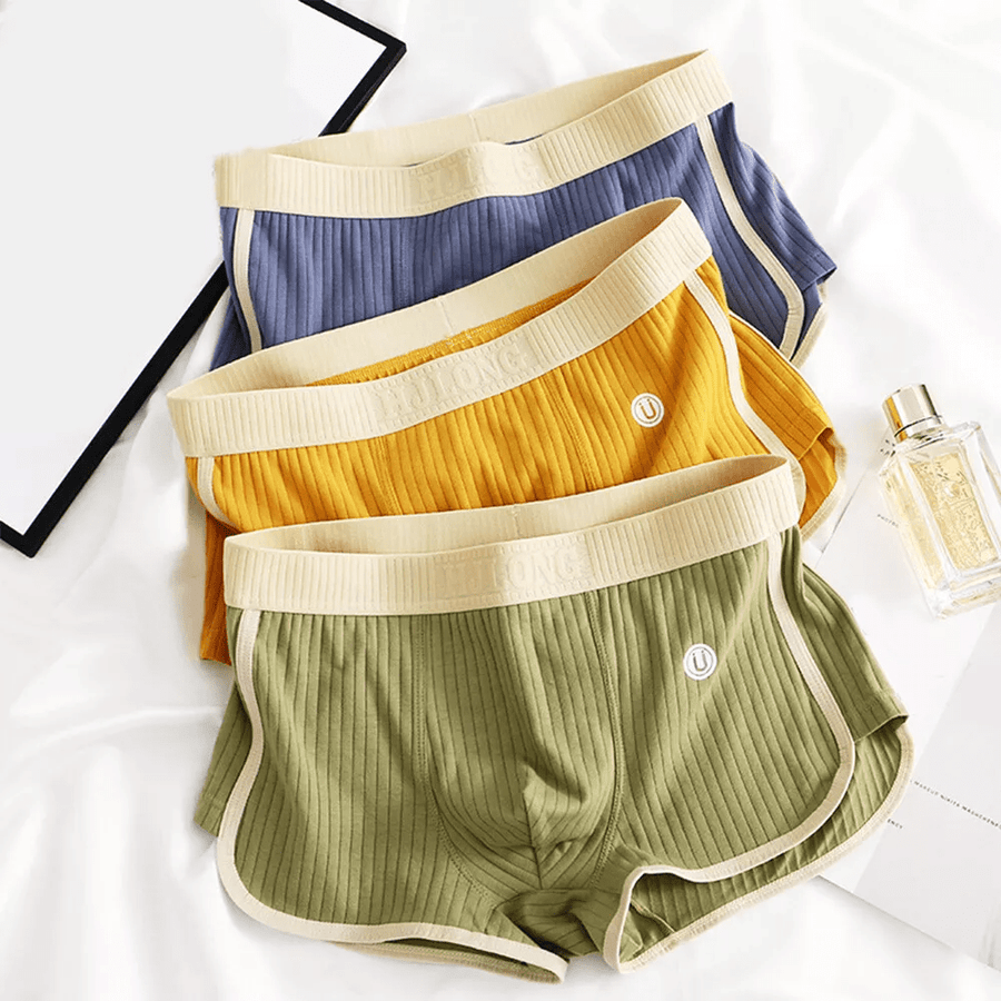 MEN'S RIBBED STRETCH BRIEF UNDERWEAR SET 3 - PACK - Zarino Newstyle