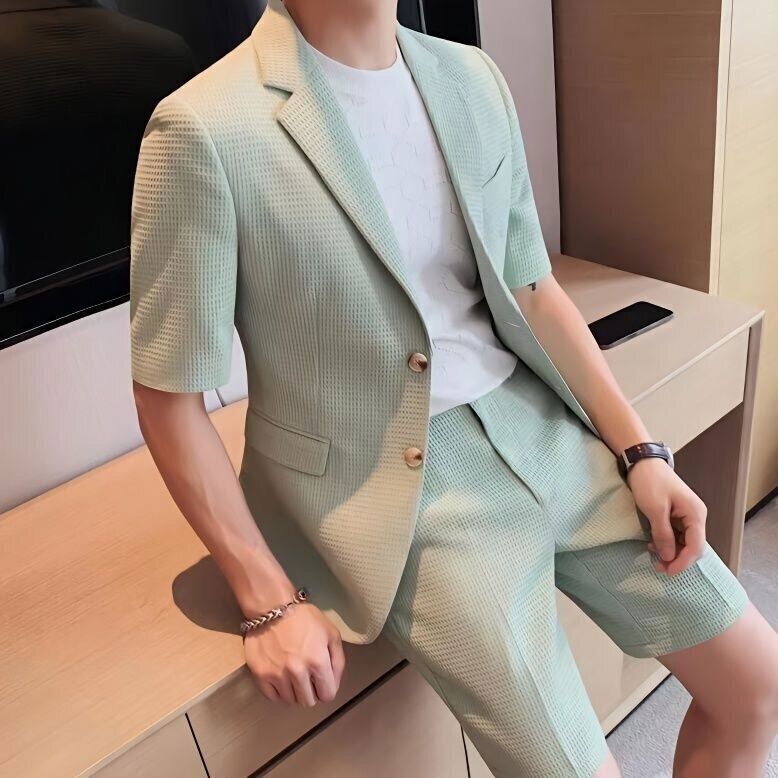 MEN'S SHORT SLEEVE BLAZER & SHORTS CO - ORD - Zarino Newstyle