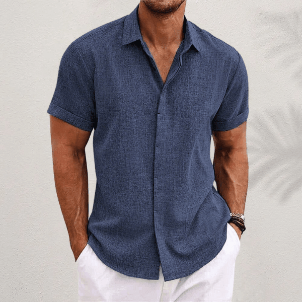 MEN'S SHORT SLEEVE CLASSIC FIT SUMMER SHIRT - Zarino Newstyle