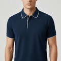 MEN'S SHORT SLEEVE PERFORMANCE KNIT POLO SUMMER SHIRT - Zarino Newstyle