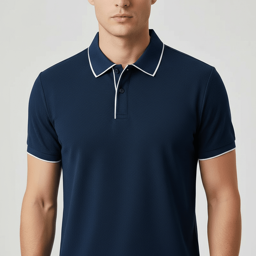 MEN'S SHORT SLEEVE PERFORMANCE KNIT POLO SUMMER SHIRT - Zarino Newstyle