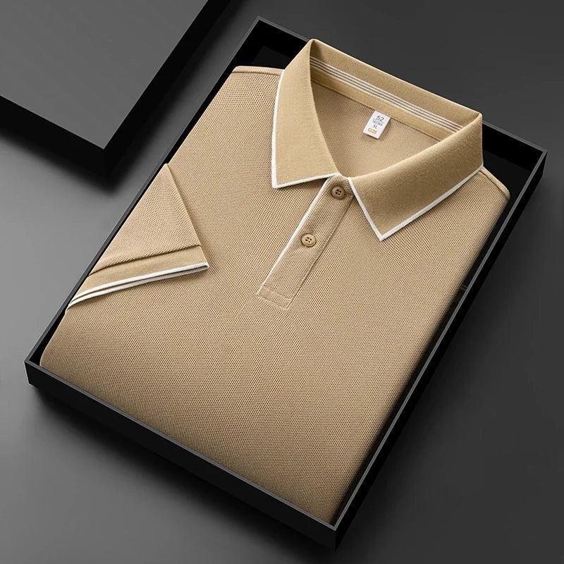MEN'S SHORT SLEEVE PERFORMANCE KNIT POLO SUMMER SHIRT - Zarino Newstyle