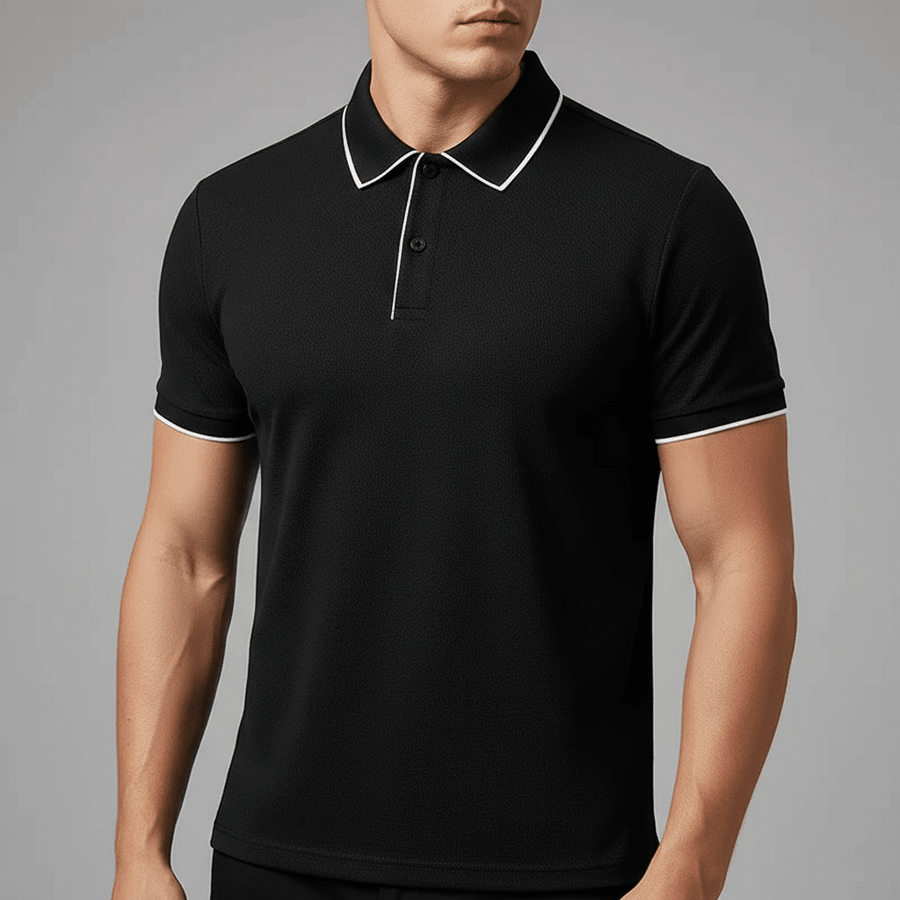 MEN'S SHORT SLEEVE PERFORMANCE KNIT POLO SUMMER SHIRT - Zarino Newstyle
