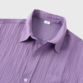 MEN'S SHORT SLEEVE TEXTURED SPREAD COLLAR SUMMER SHIRT - Zarino Newstyle