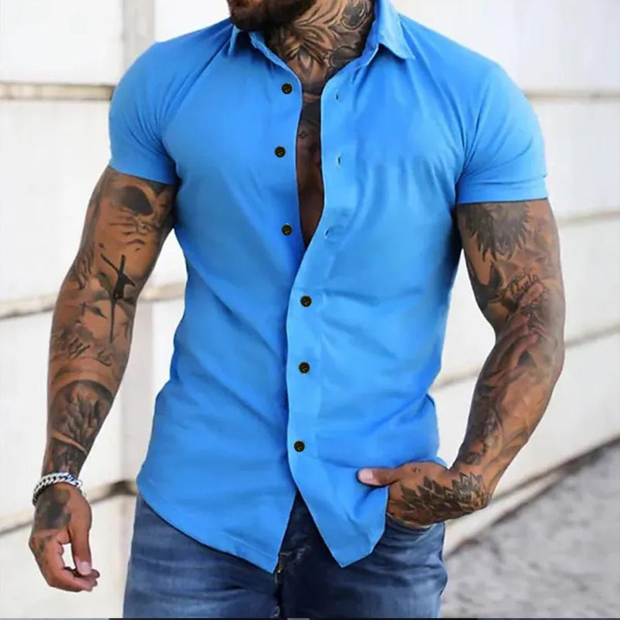 MEN'S SLIM FIT SHORT SLEEVE SHIRT - Zarino Newstyle