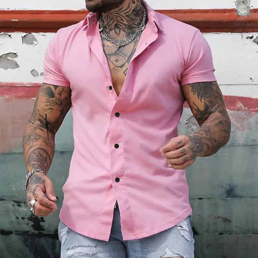 MEN'S SLIM FIT SHORT SLEEVE SHIRT - Zarino Newstyle